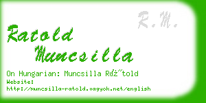 ratold muncsilla business card